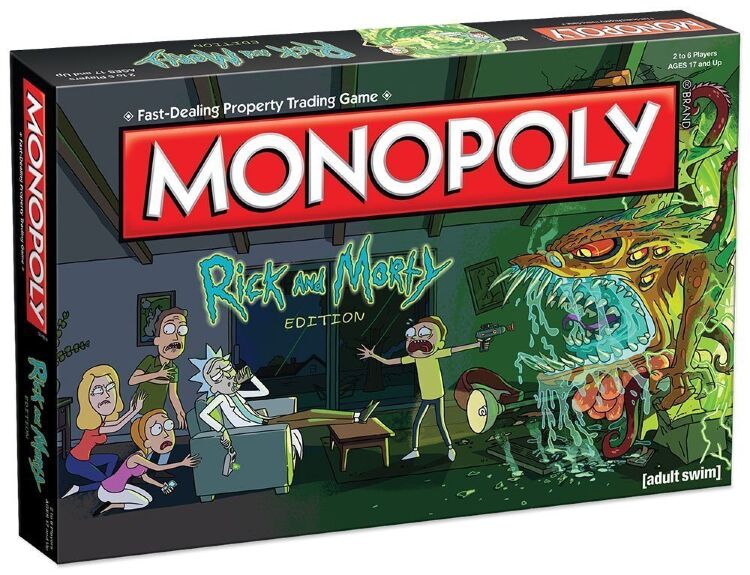 Монополія настільна гра Рік і Морті Monopoly Rick and Morty Board Game Монополія настільна гра Рік і Морті Monopoly Rick and Morty Board Game