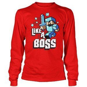Футболка довгий рукав Minecraft Like a Boss Boys 8-20 Long Sleeve Tee (розмір M) Футболка довгий рукав Minecraft Like a Boss Boys 8-20 Long Sleeve Tee (розмір M)