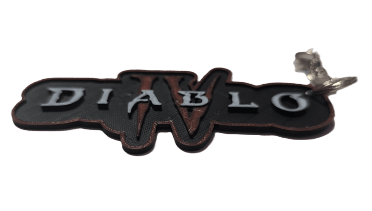 Брелок Diablo 4 Logo Keychain Діабло ABS пластик 6 см.