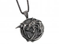 Медальон 3D Ведьмак (The Witcher) металл серый новый кулон Геральта из сериала №2