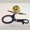 Брелок 3D Harry Potter Golden Snitch (Black chain)