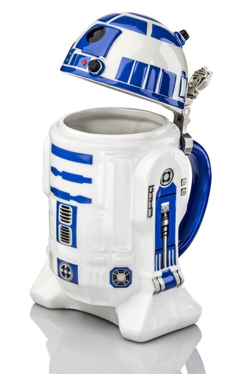 Кружка Star Wars R2-D2 Stein - Collectible 32oz Ceramic Mug with Metal Hinge Кружка Star Wars R2-D2 Stein - Collectible 32oz Ceramic Mug with Metal Hinge