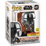 Фігурка Funko Star Wars: Mandalorian with Darksaber Фанко Мандалорець Темний меч (Glow, Exclusive) 491