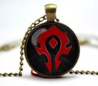 Медальон World of Warcraft Horde (Металл + стекло) №2