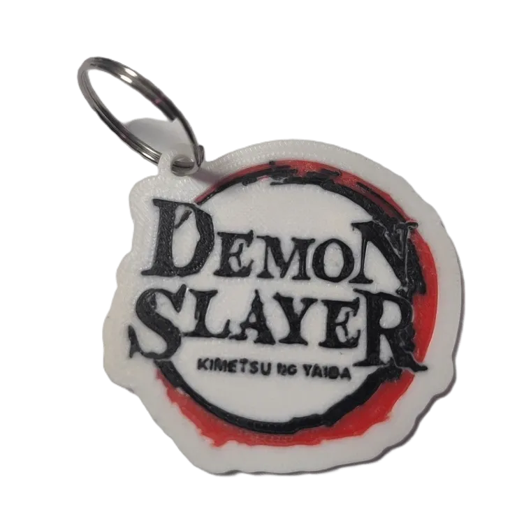 Брелок Demon Slayer Logo Keychain ABS пластик Клинок, що розсікає демонів 6 см.