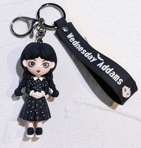 Брелок підвіска на рюкзак Wednesday Addams 3D Keychain Уенсдей Аддамс Backpack Брелок підвіска на рюкзак Wednesday Addams 3D Keychain Уенсдей Аддамс Backpack