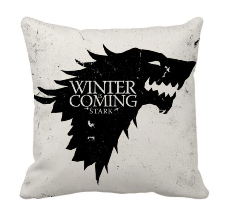 Наволочка Game of Thrones Stark Wolf "Winter is Coming" White