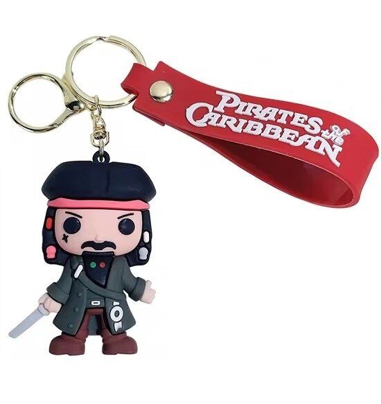 Брелок підвіска на рюкзак Pirates Of The Caribbean Jack Sparrow 3D Keychain Backpack Джек Горобець