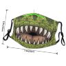 Маска захисна для обличчя Tyrannosaurus Rex Dinosaur + 2 вугільні фільтри