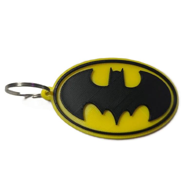Брелок Batman Logo Keychain ABS пластик Бетмен Логотип жовтий 8 см.