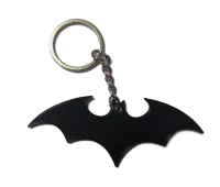 Брелок Batman Logo Keychain ABS пластик Бетмен Логотип чорний 8 см.
