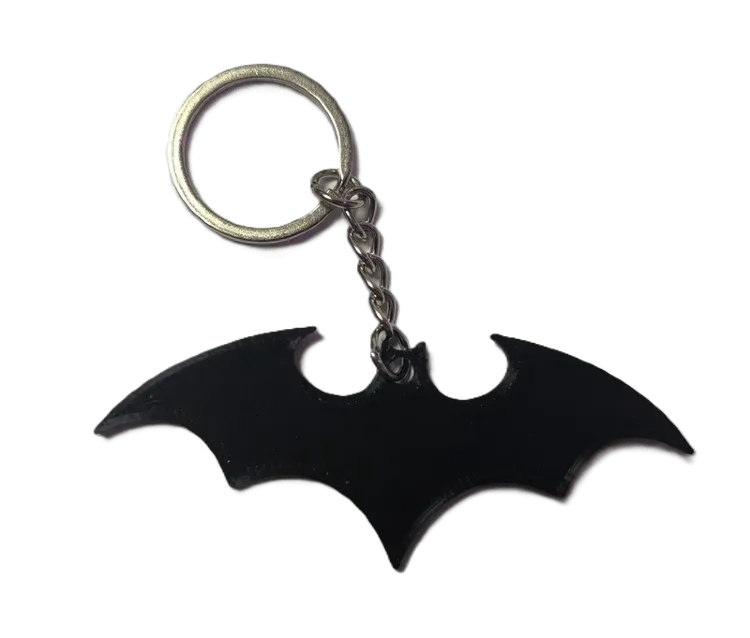 Брелок Batman Logo Keychain ABS пластик Бетмен Логотип чорний 8 см.