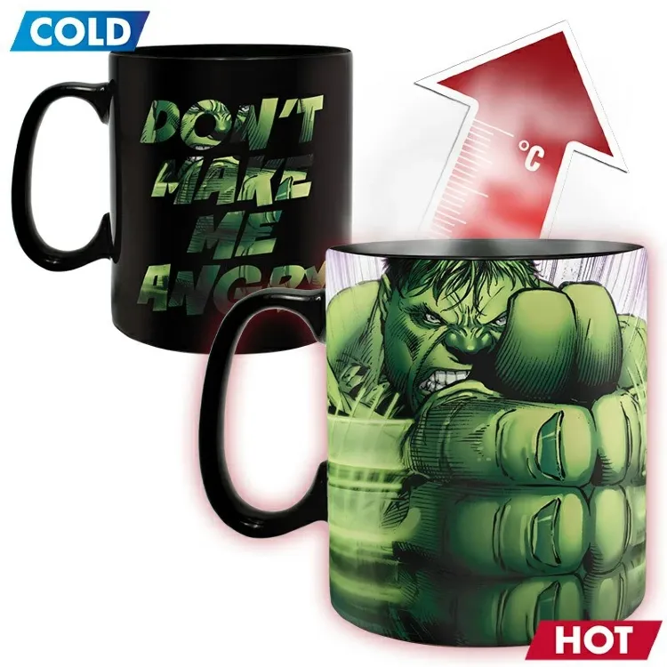 Чашка хамелеон MARVEL Hulk smash Ceramic Mug кружка Халк 460 мл Чашка хамелеон MARVEL Hulk smash Ceramic Mug кружка Халк 460 мл