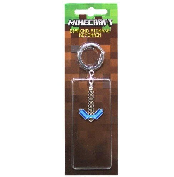 Брелок Minecraft Diamond Pickaxe Keychain Майнкрафт кирка металл Брелок Minecraft Diamond Pickaxe Keychain Майнкрафт кирка металл
