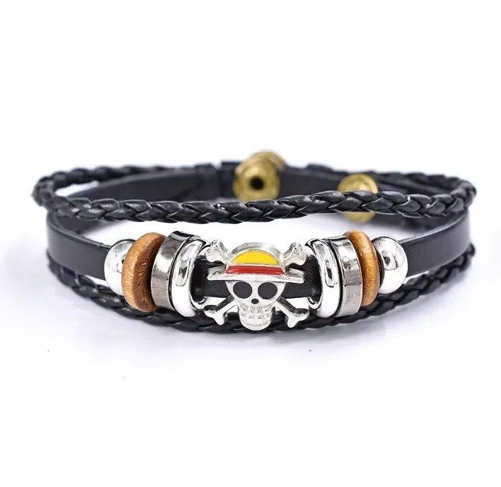 Браслет One Piece Anime Leather Luffy Bracelet 22 см.