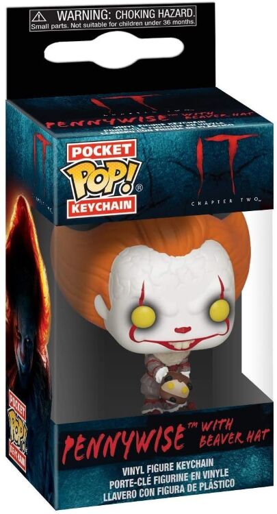 Брелок Funko Pop Keychains It 2 Pennywise with Beaver Hat Брелок Funko Pop Keychains It 2 Pennywise with Beaver Hat
